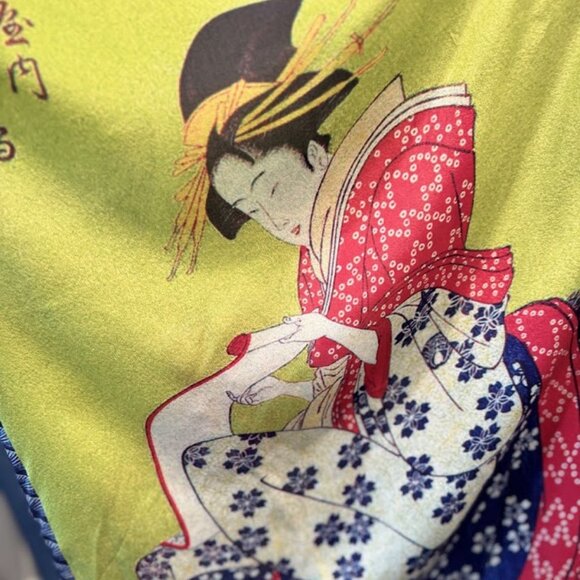 Cocoon House Silk Kimono Robe NWOT Boho Art Print Lightweight OS - Picture 5 of 7